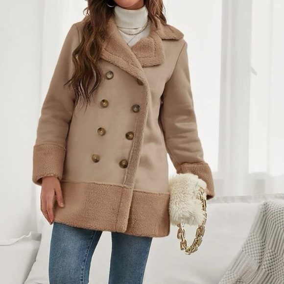 New Teddy lined double breasted jacket - Picture 4 of 4